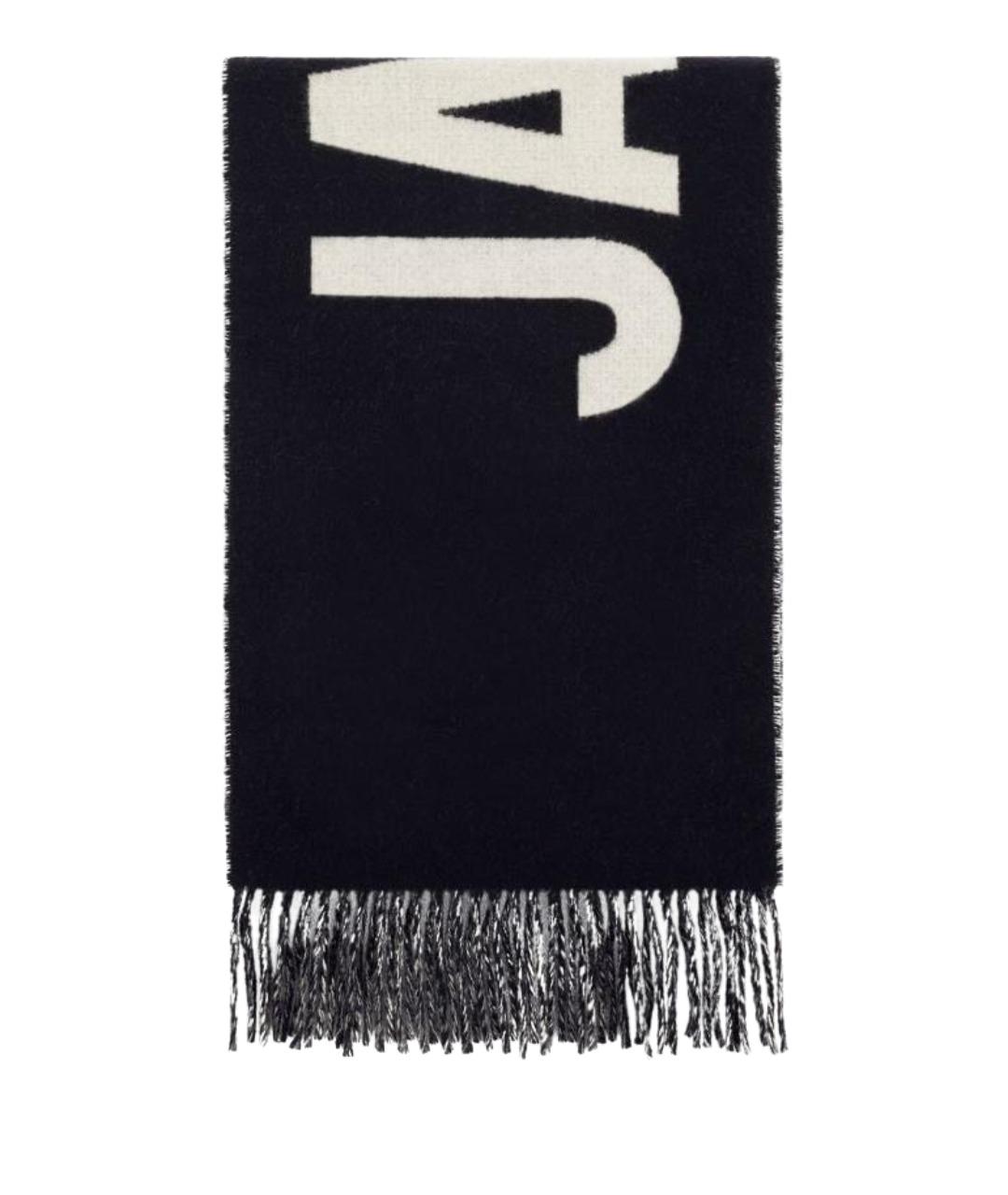 JACQUEMUS Черный шерстяной шарф, фото 1