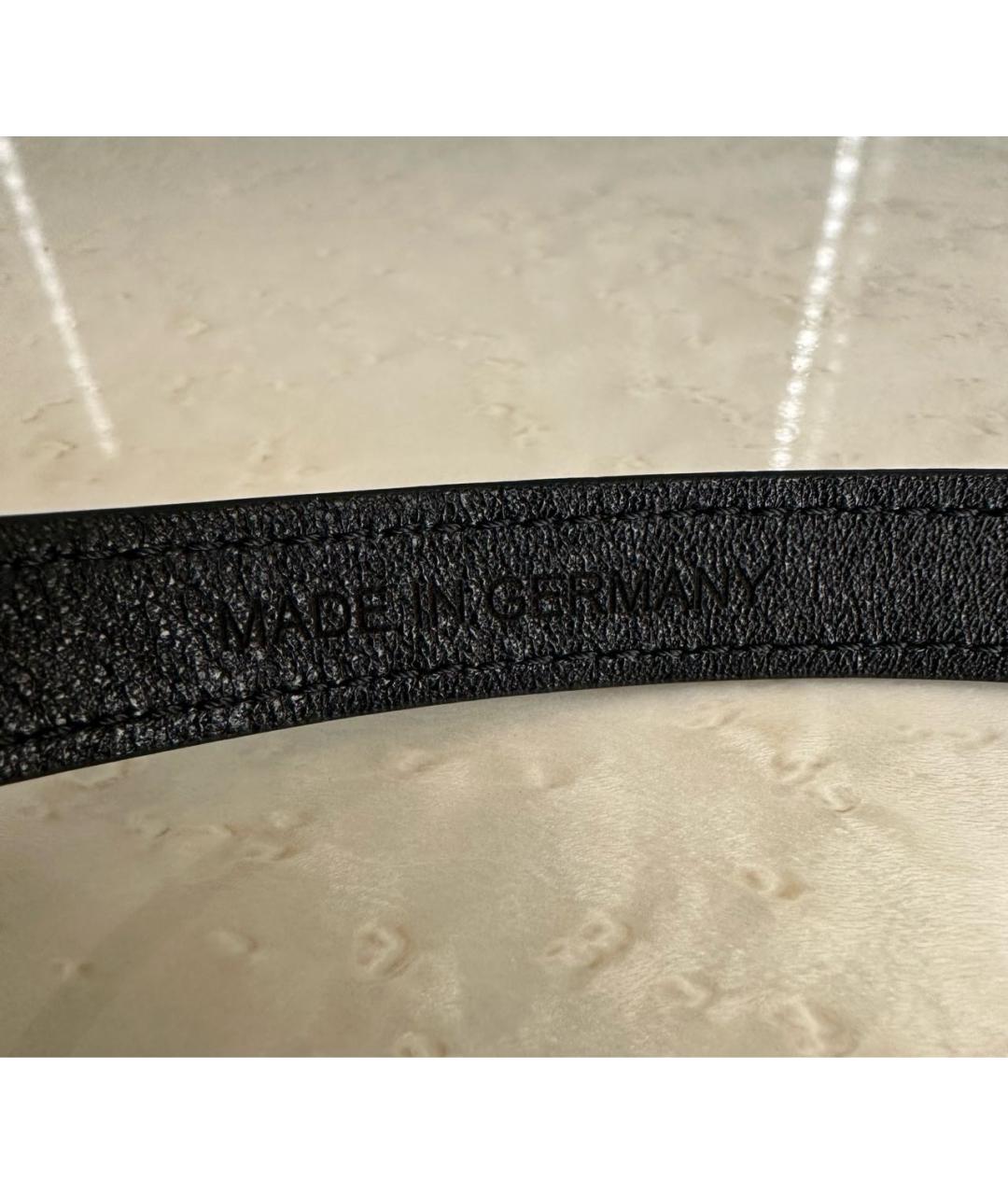 MONTBLANC Черный кожаный браслет, фото 4