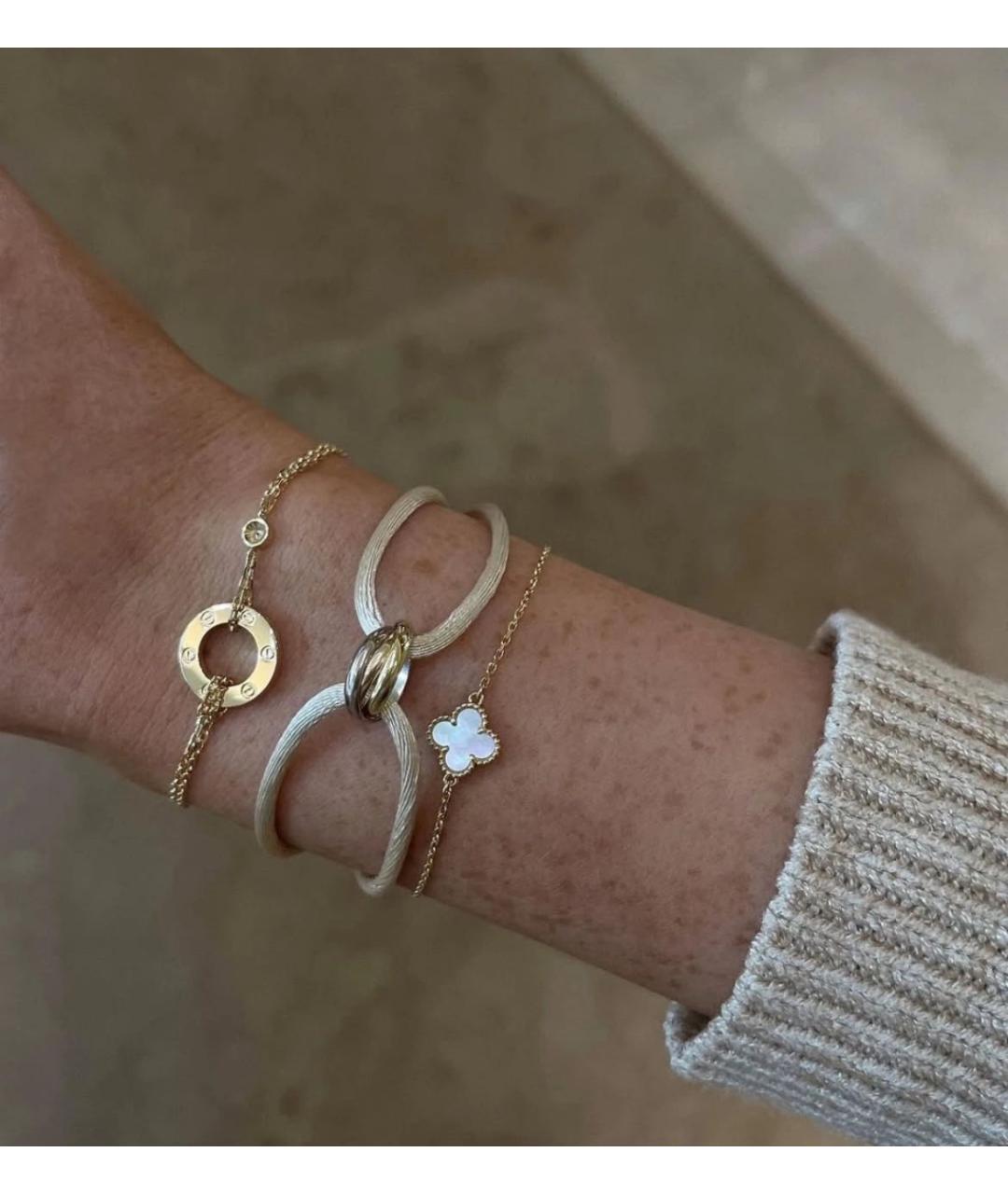 VAN CLEEF & ARPELS Белый браслет из желтого золота, фото 4