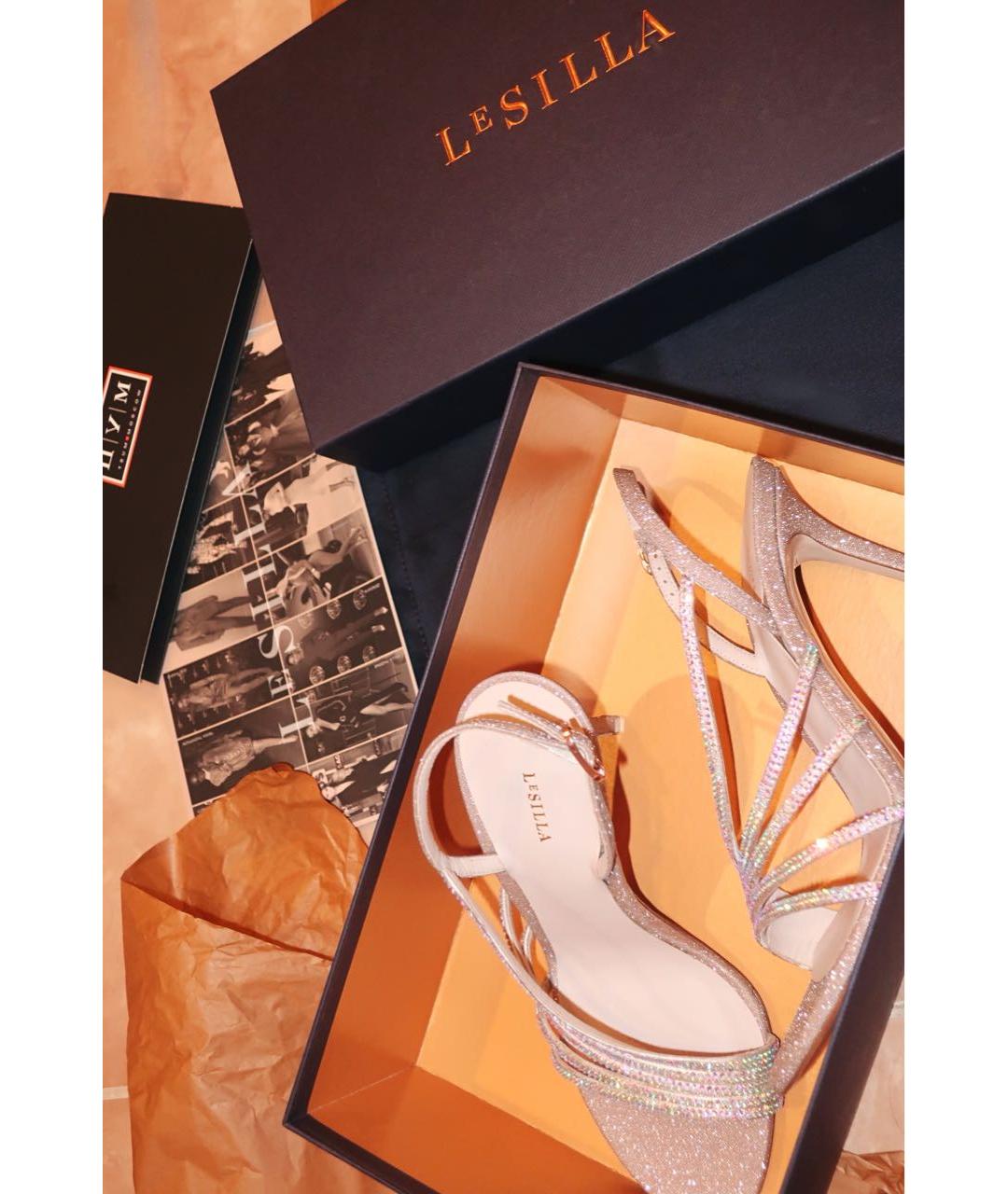 LE SILLA Бежевые кожаные босоножки, фото 3