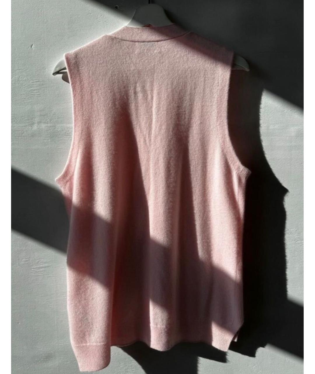 GANNI Розовая кашемировая жилетка, фото 2