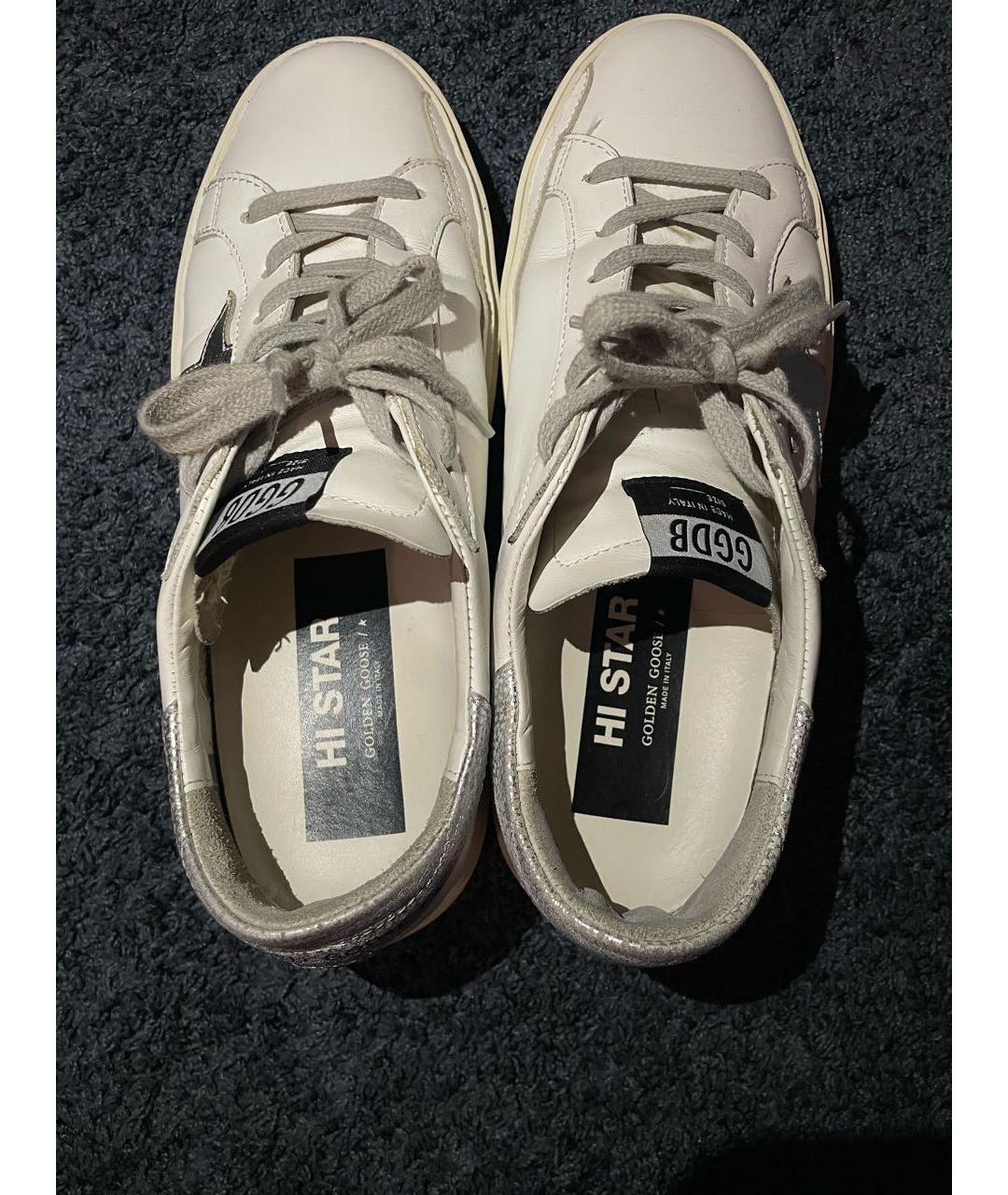 GOLDEN GOOSE DELUXE BRAND Белые кожаные кеды, фото 3