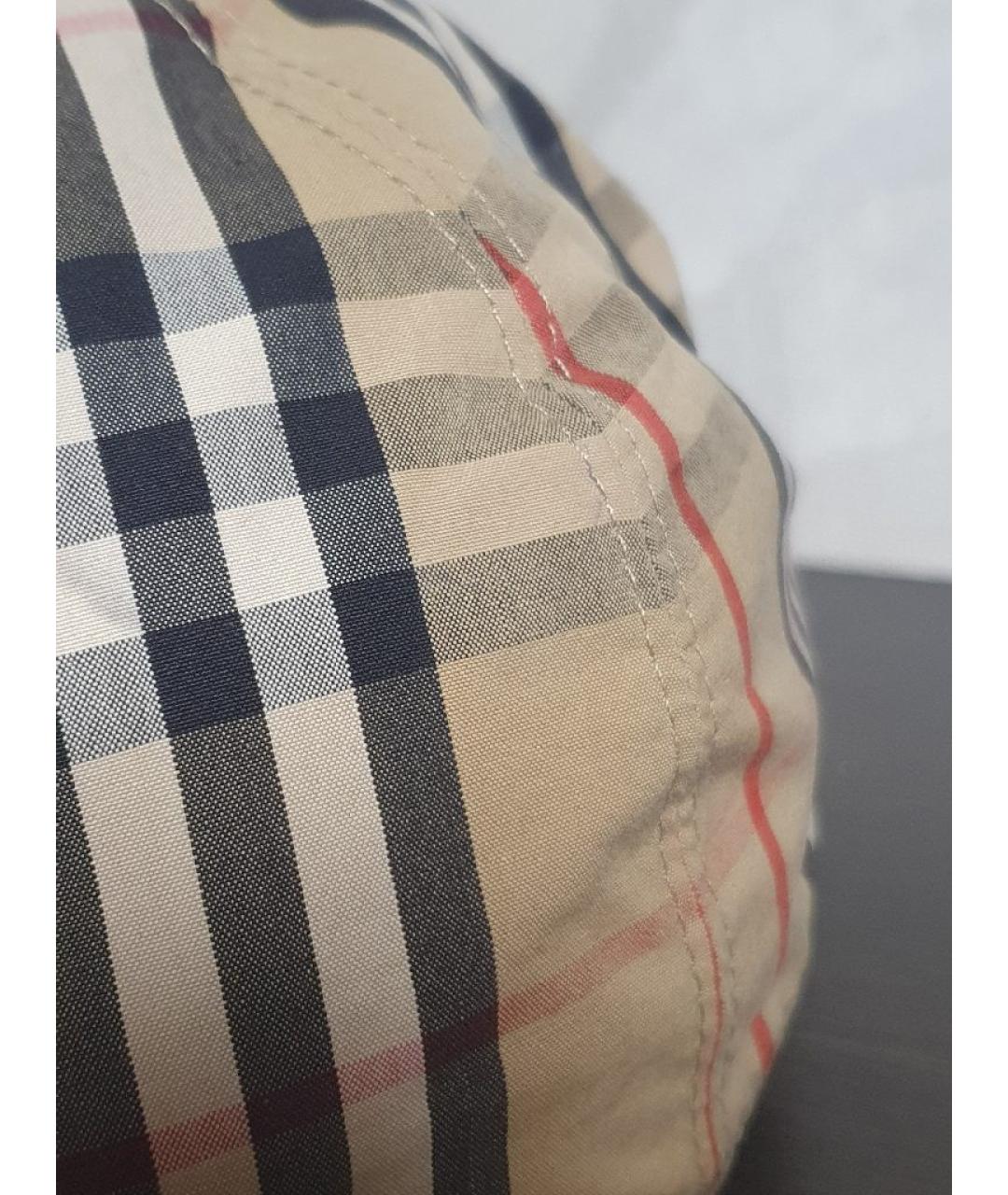 BURBERRY Бежевая хлопковая кепка/бейсболка, фото 7