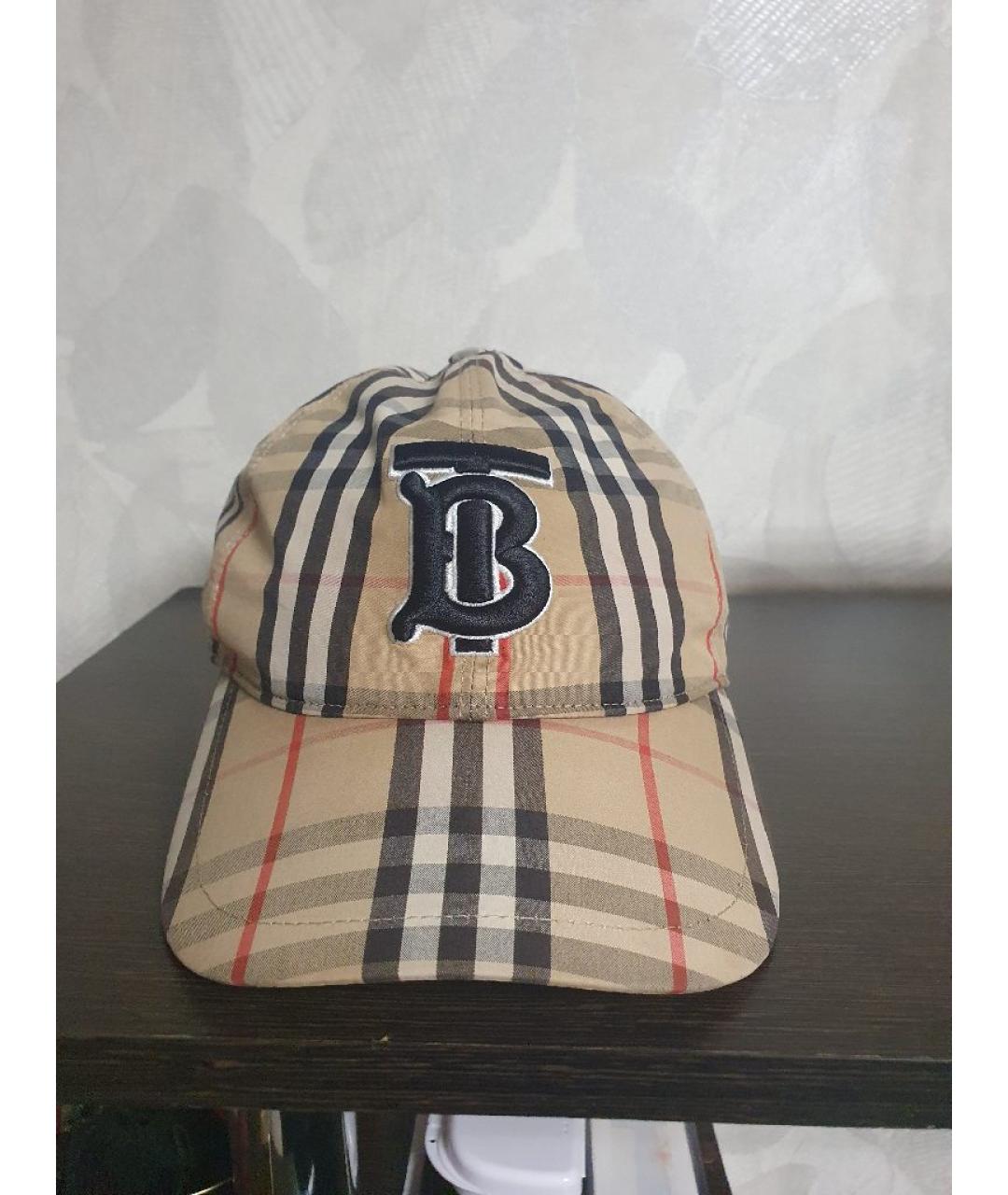 BURBERRY Бежевая хлопковая кепка/бейсболка, фото 8