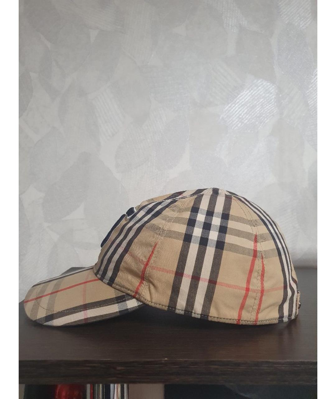 BURBERRY Бежевая хлопковая кепка/бейсболка, фото 3