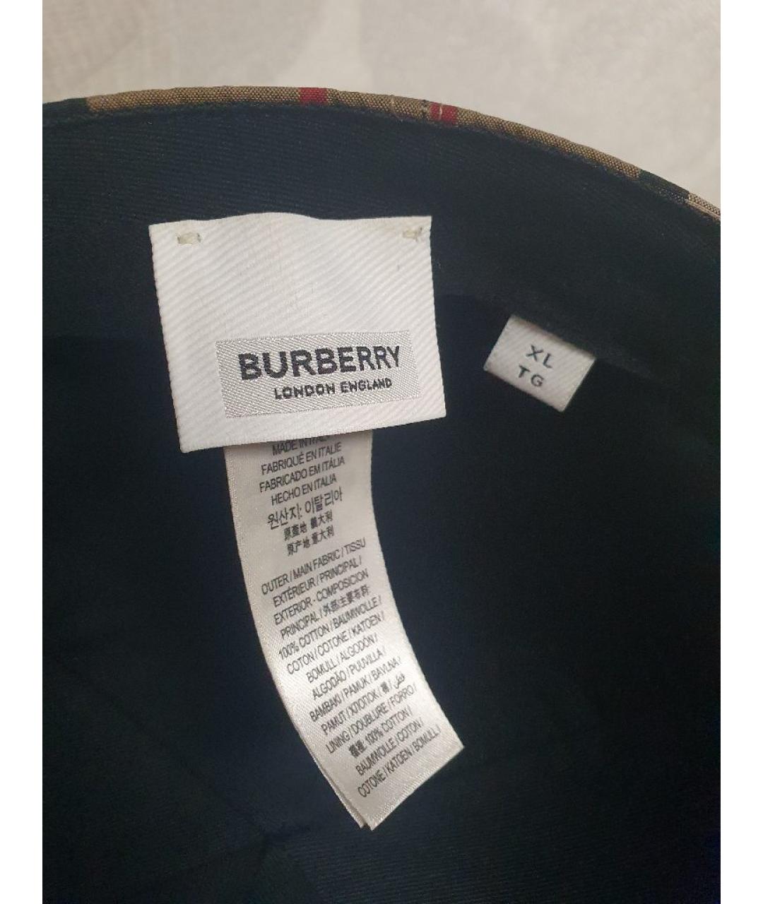 BURBERRY Бежевая хлопковая кепка/бейсболка, фото 5