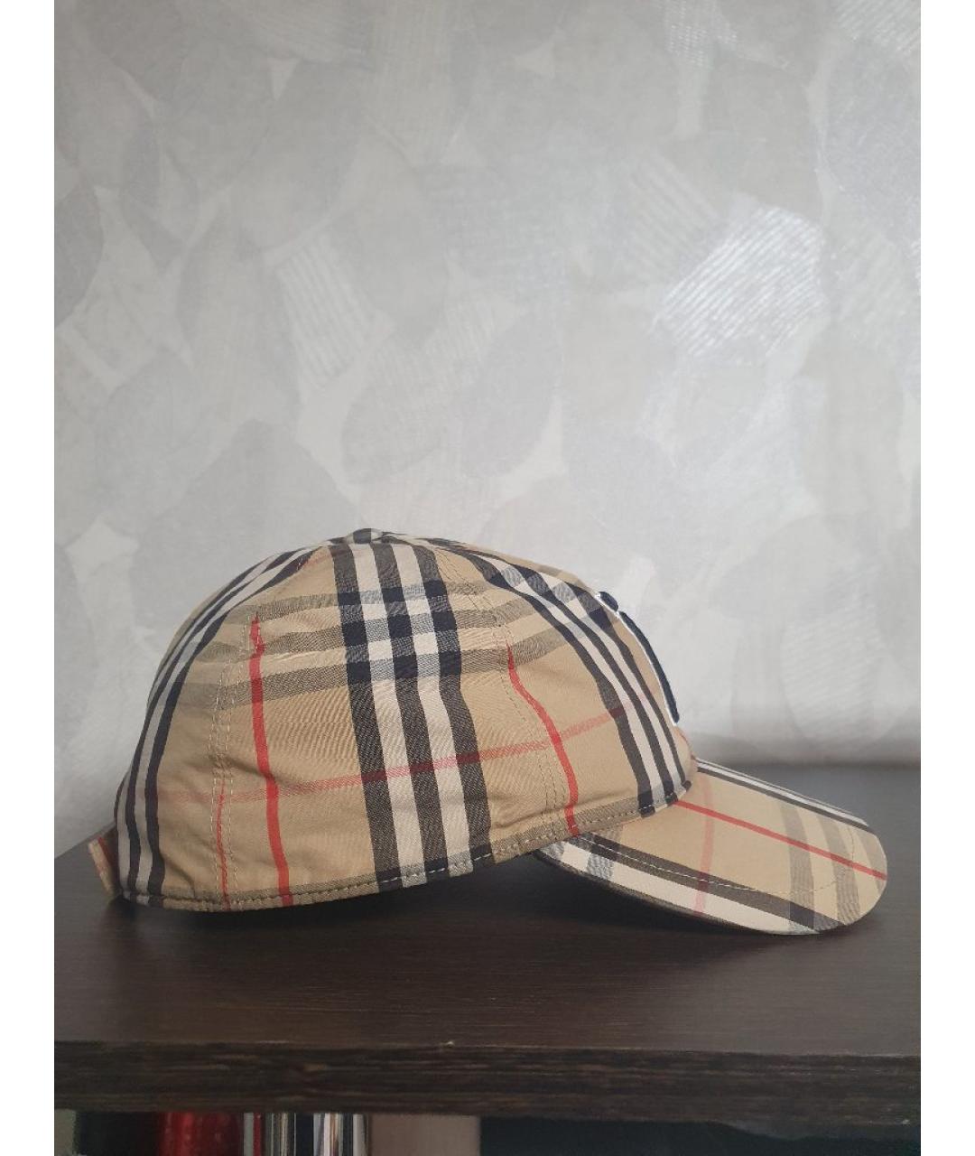 BURBERRY Бежевая хлопковая кепка/бейсболка, фото 2