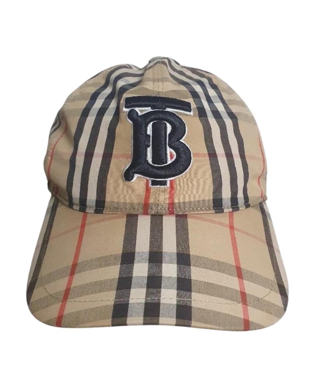 BURBERRY Бежевая хлопковая кепка/бейсболка, фото 1