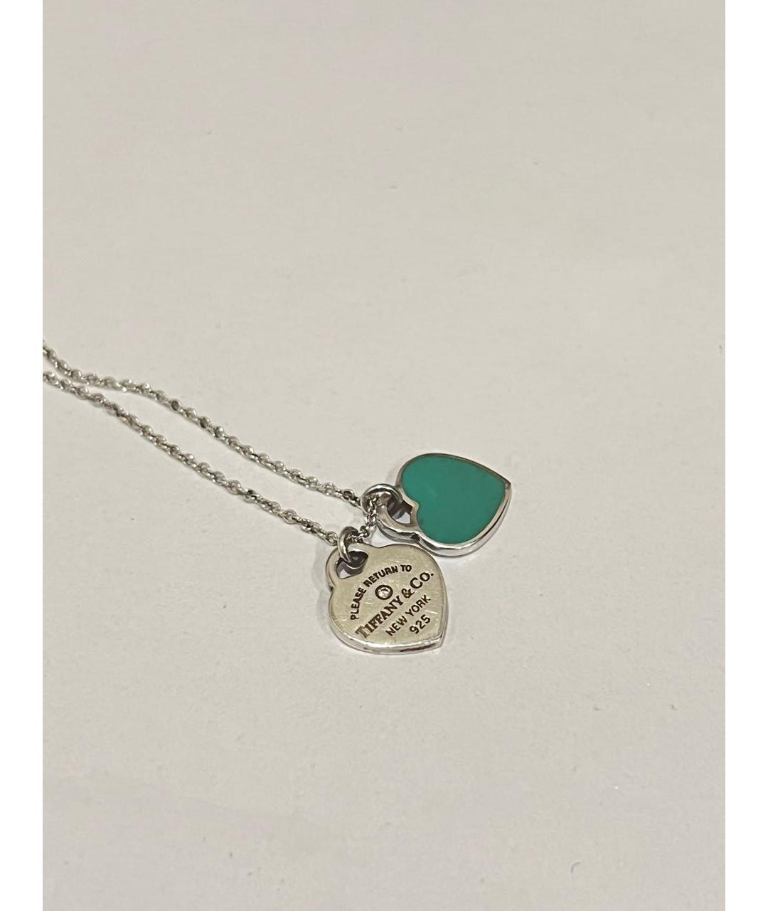 TIFFANY&CO Голубая серебряная подвеска, фото 5