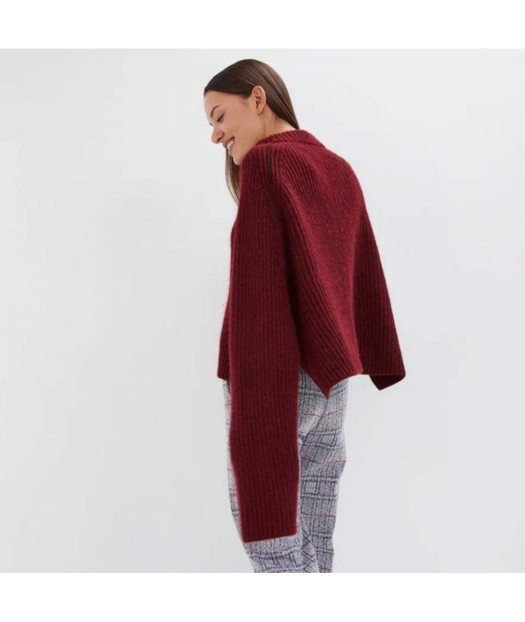 CELINE Бордовый кашемировый джемпер / свитер, фото 2