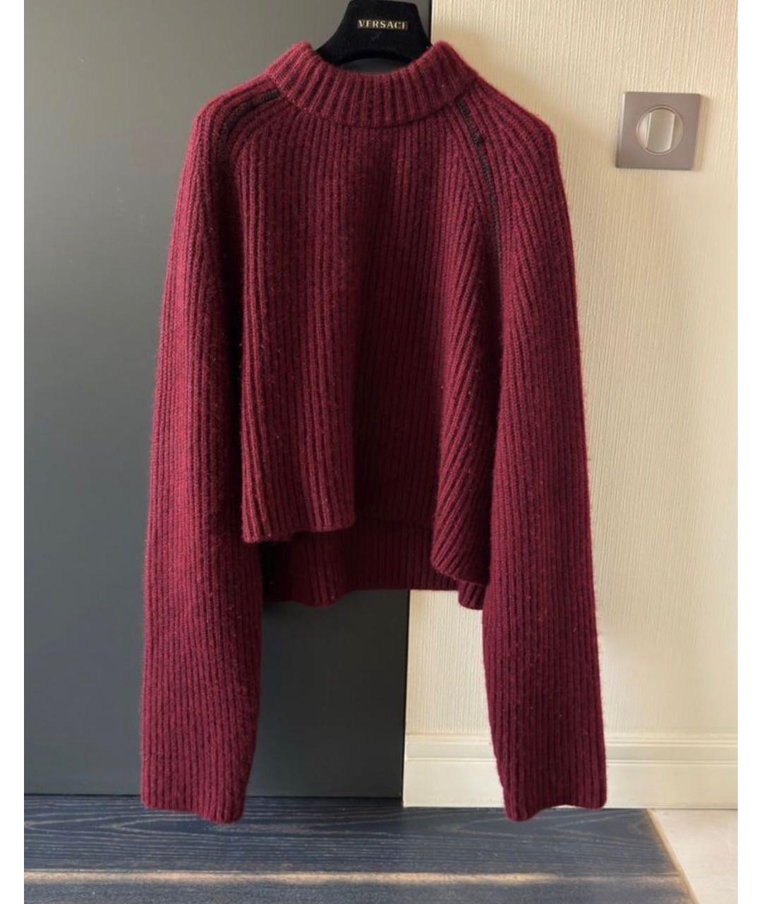 CELINE Бордовый кашемировый джемпер / свитер, фото 8