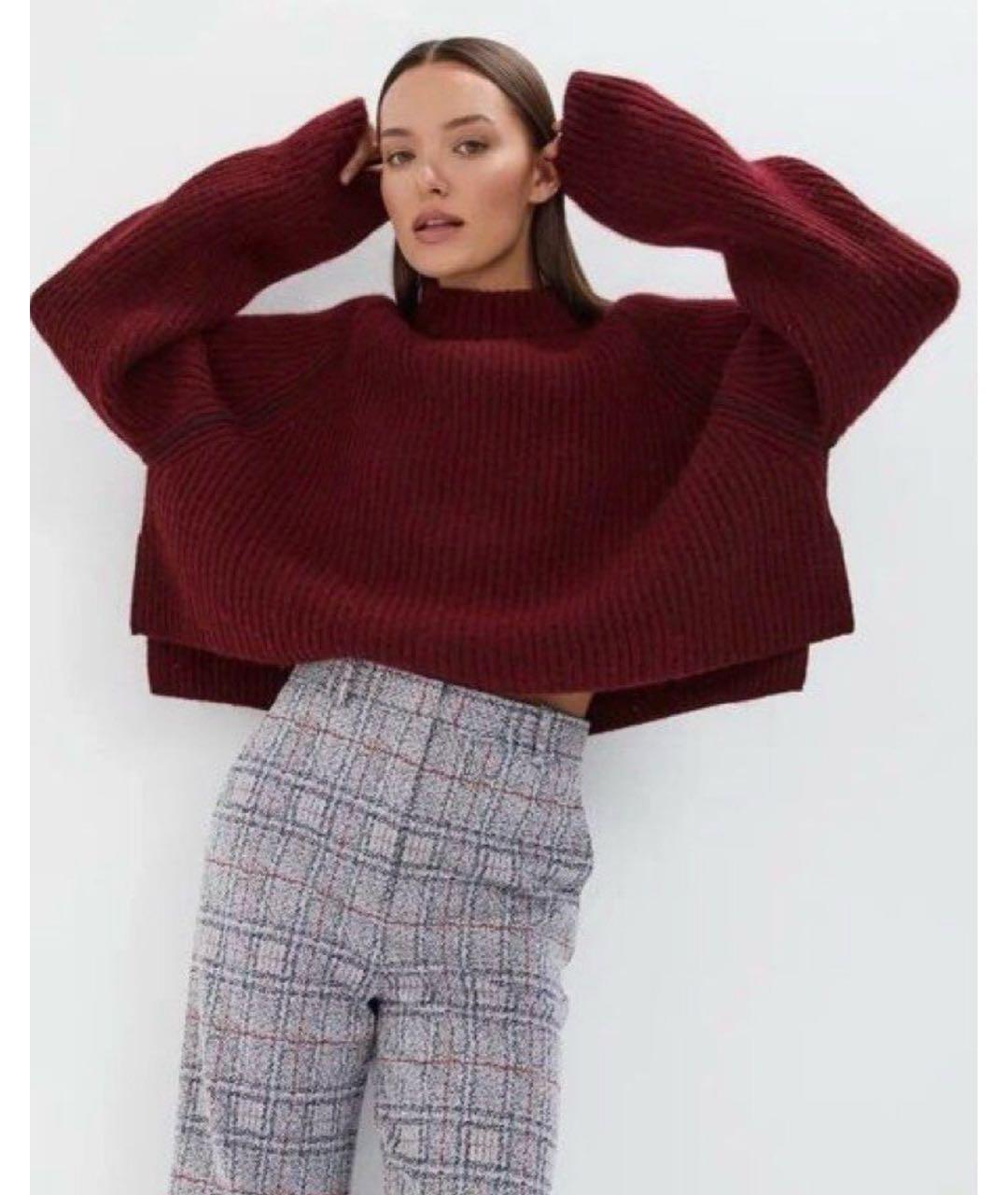 CELINE Бордовый кашемировый джемпер / свитер, фото 6