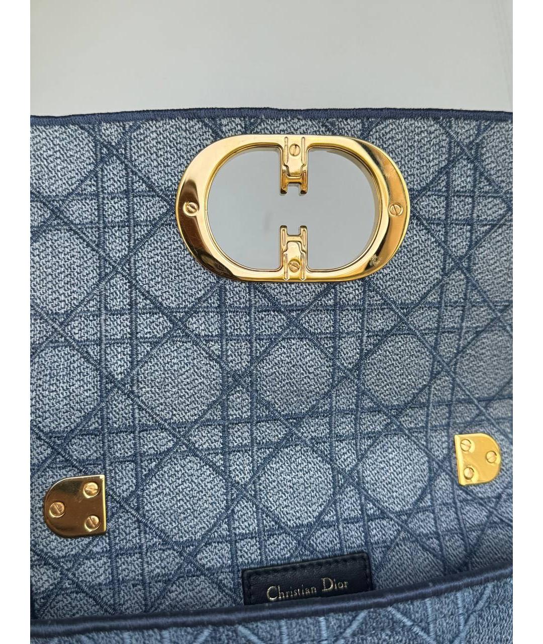 CHRISTIAN DIOR Голубая деним сумка через плечо, фото 8