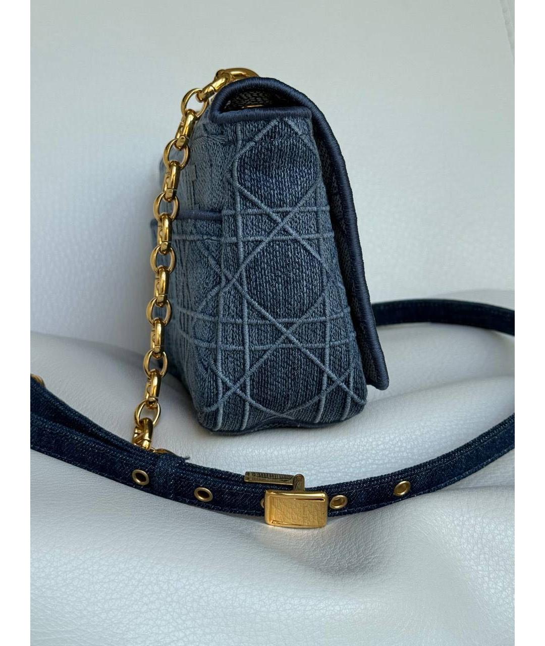CHRISTIAN DIOR Голубая деним сумка через плечо, фото 7