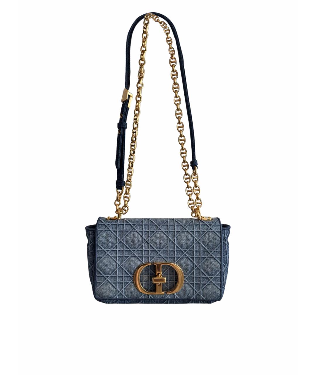 CHRISTIAN DIOR Голубая деним сумка через плечо, фото 1
