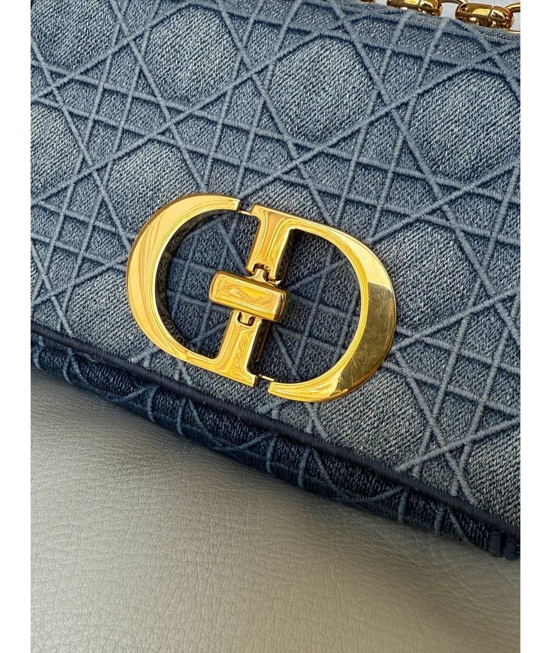 CHRISTIAN DIOR Голубая деним сумка через плечо, фото 6