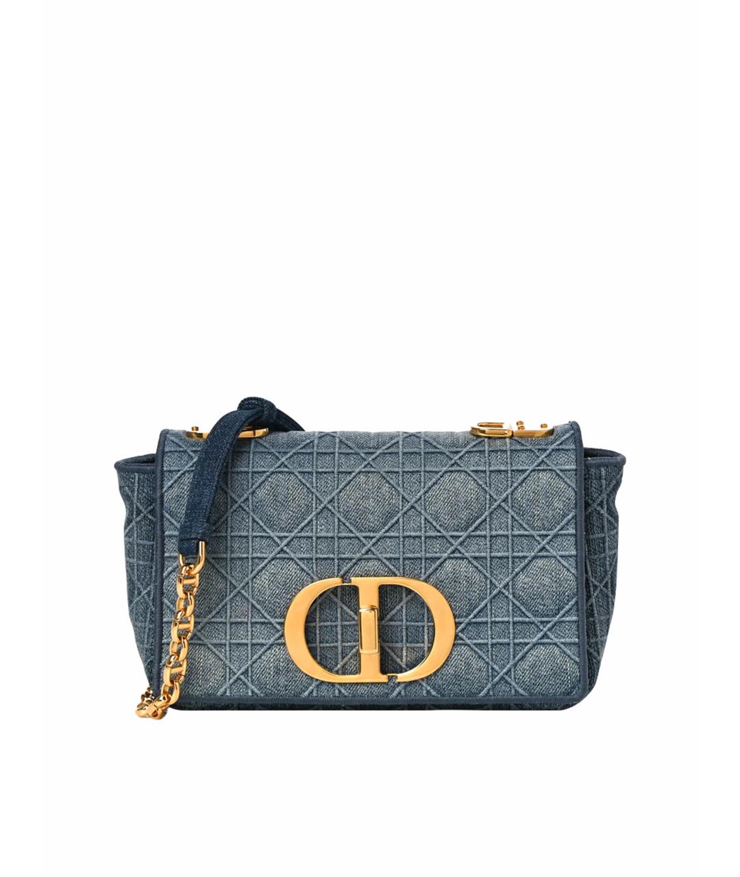 CHRISTIAN DIOR Голубая деним сумка через плечо, фото 10
