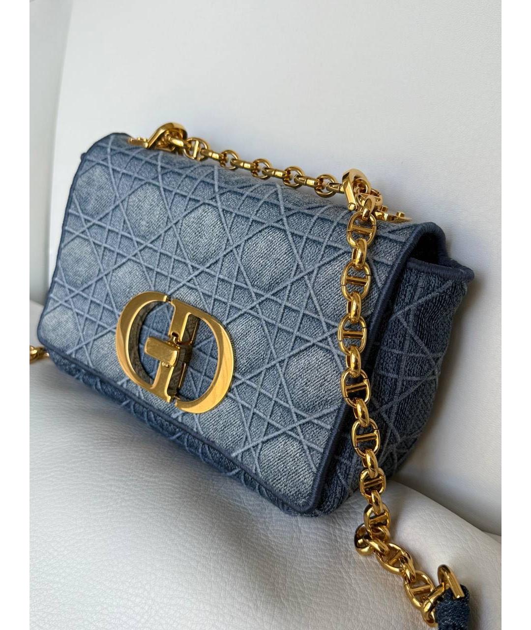 CHRISTIAN DIOR Голубая деним сумка через плечо, фото 2