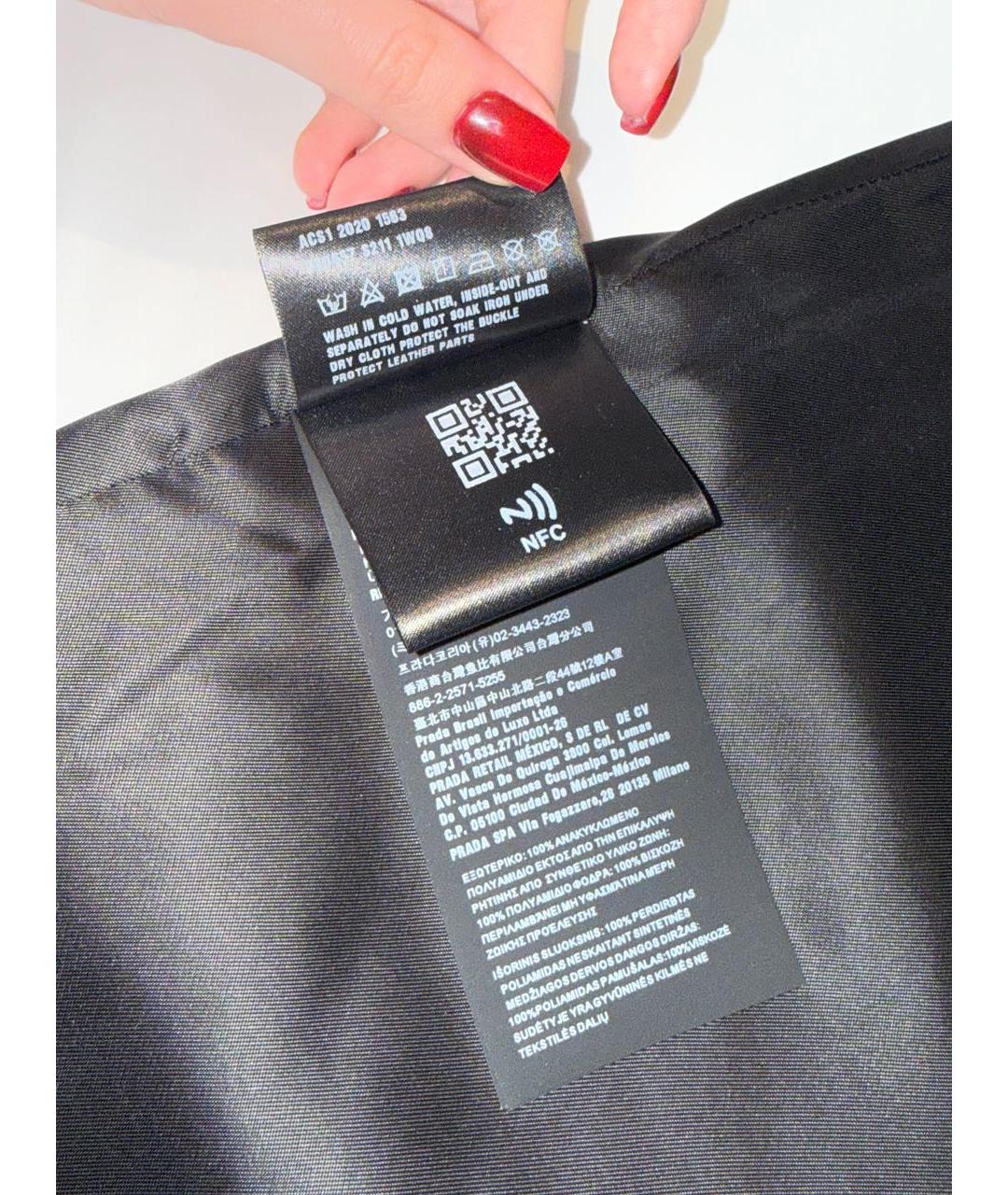 PRADA Черное полиамидовое повседневное платье, фото 6