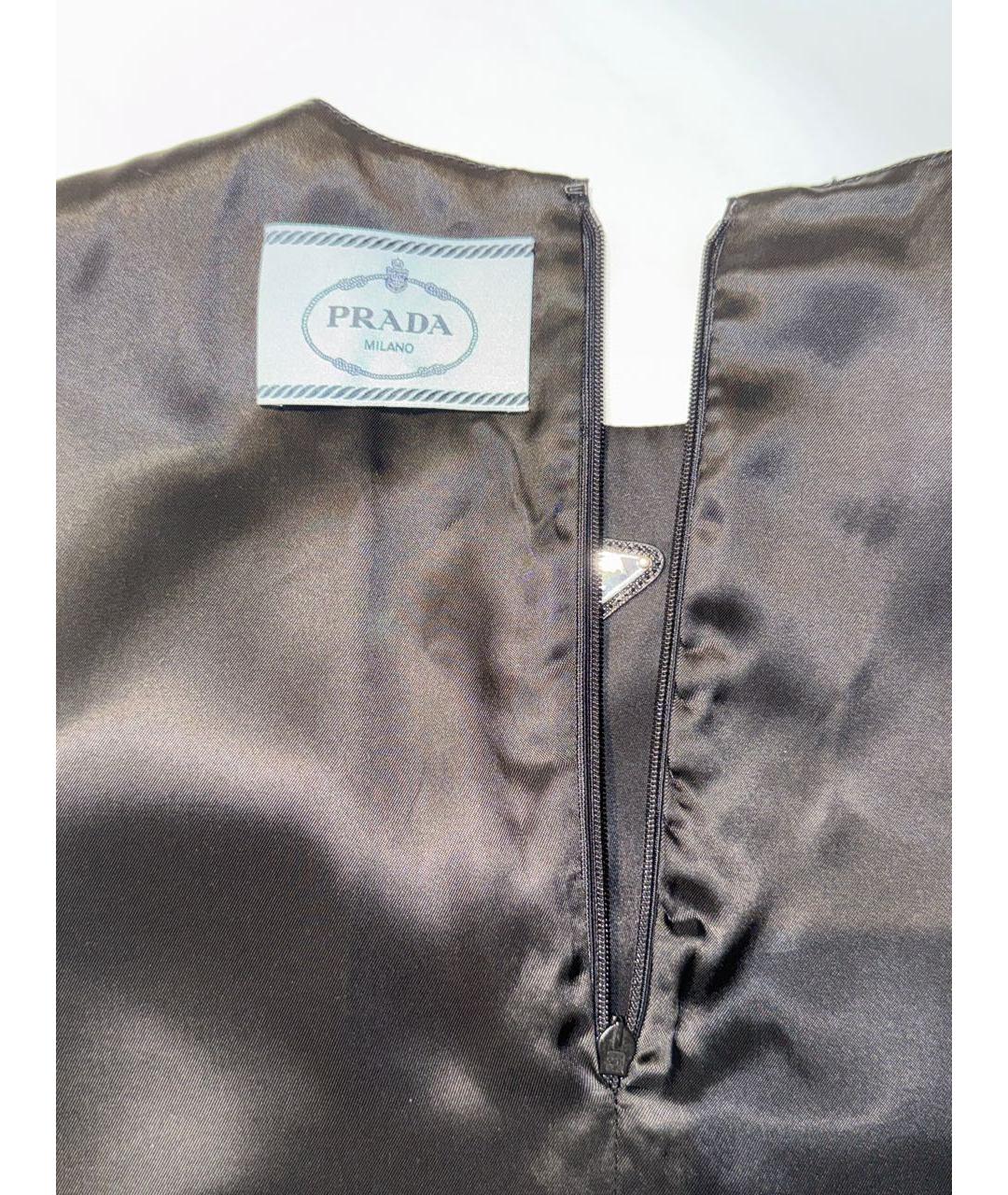 PRADA Черное полиамидовое повседневное платье, фото 3