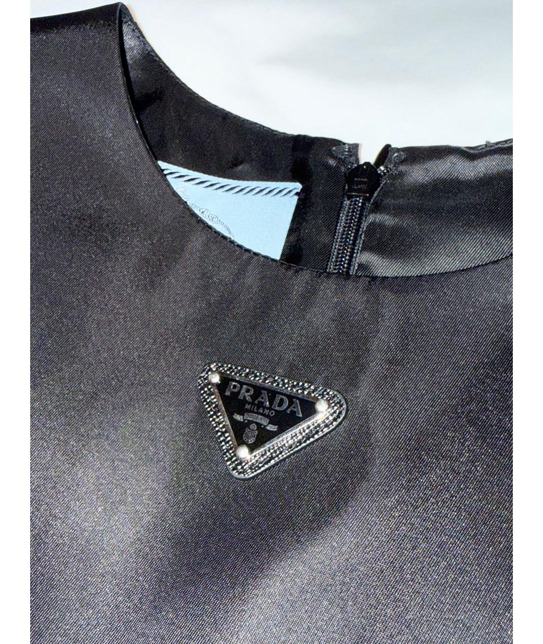 PRADA Черное полиамидовое повседневное платье, фото 5