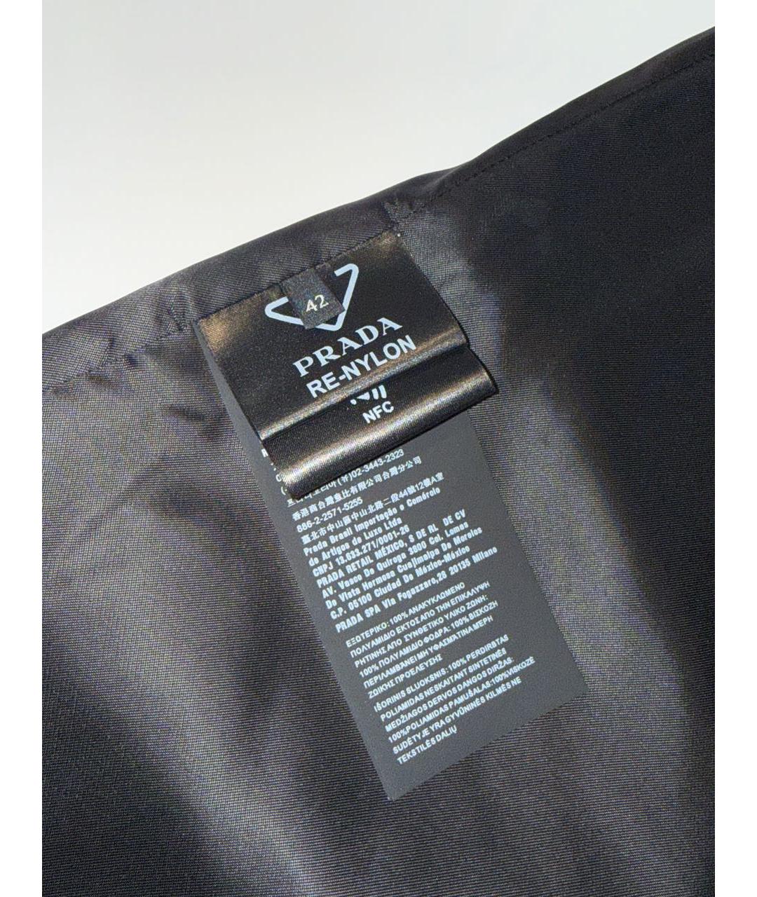 PRADA Черное полиамидовое повседневное платье, фото 7