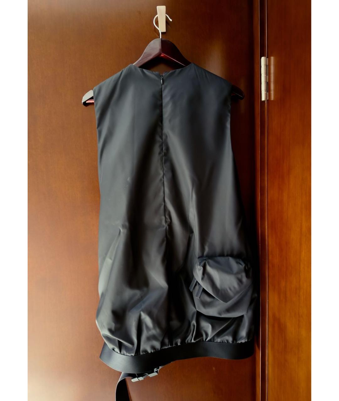 PRADA Черное полиамидовое повседневное платье, фото 2