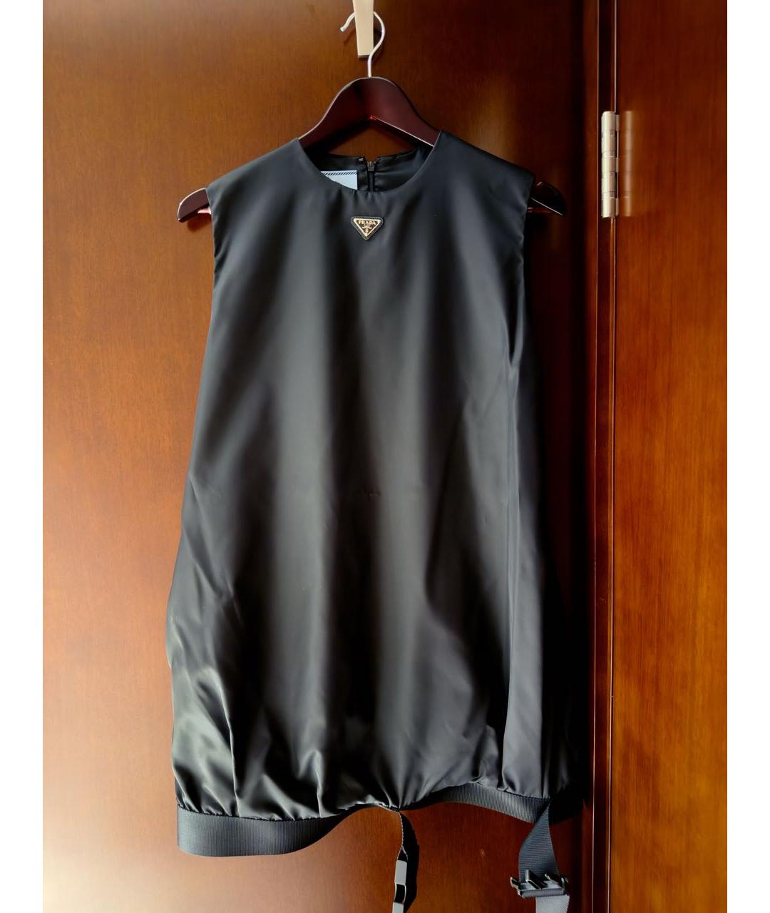 PRADA Черное полиамидовое повседневное платье, фото 9