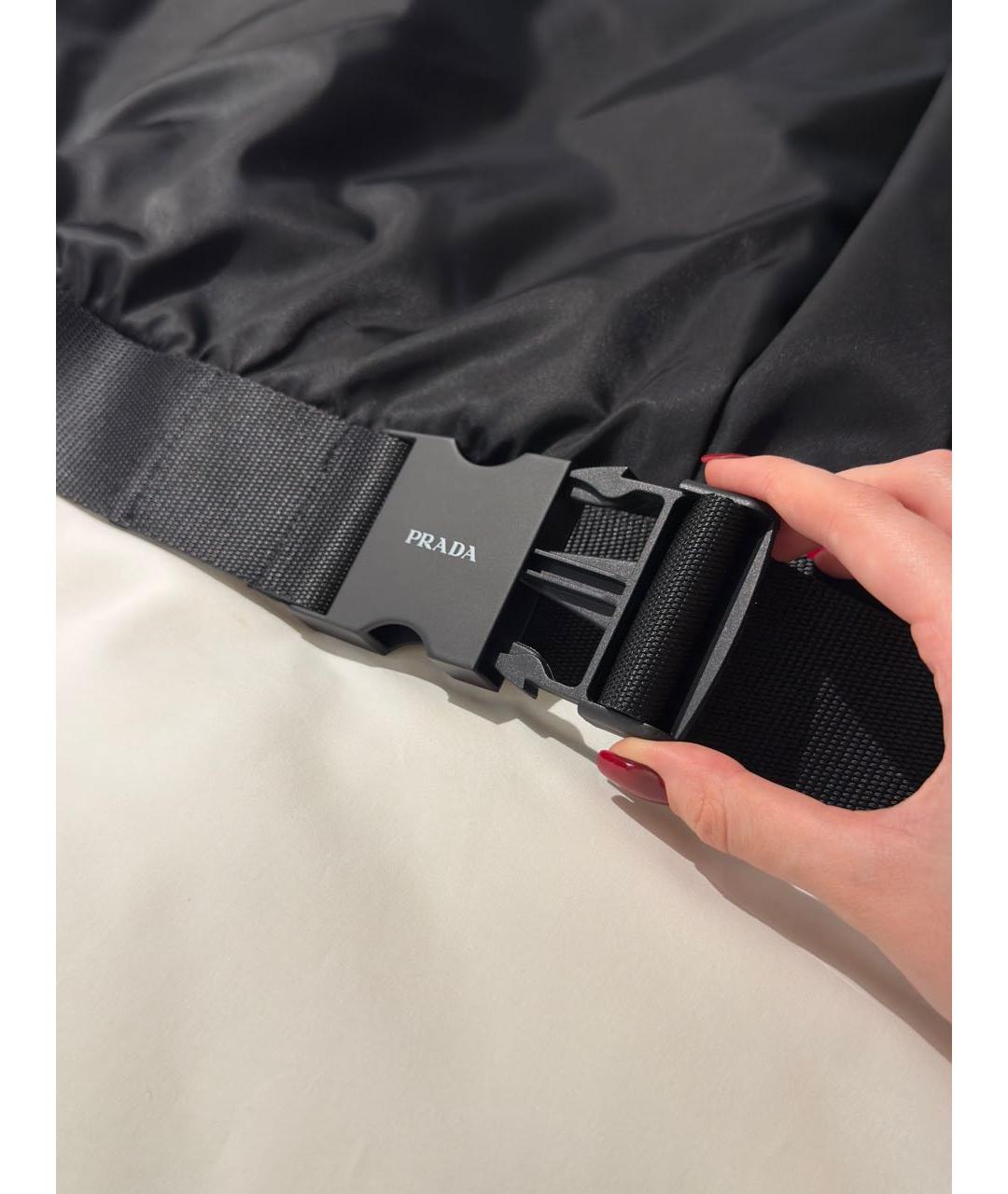 PRADA Черное полиамидовое повседневное платье, фото 4