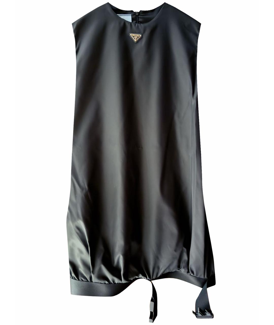 PRADA Черное полиамидовое повседневное платье, фото 1