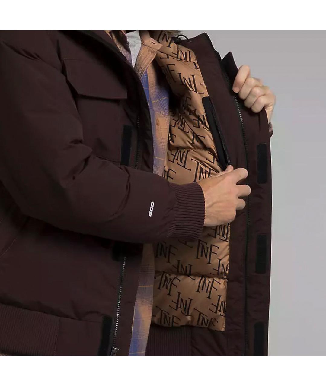 THE NORTH FACE Коричневый пуховик, фото 3