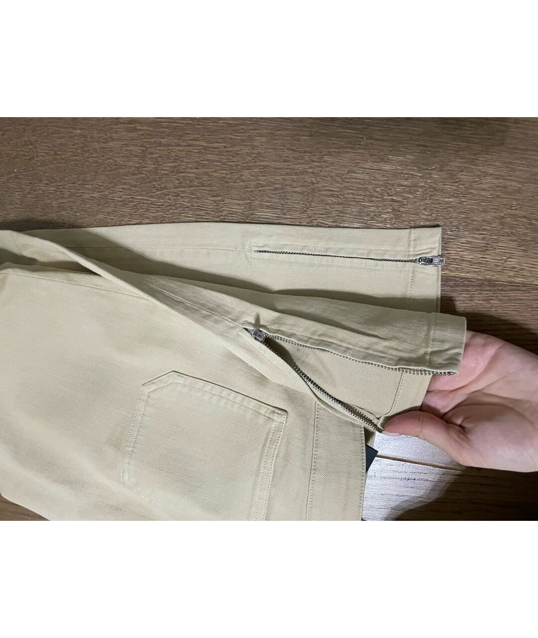 BALENCIAGA Бежевые хлопковые прямые джинсы, фото 5