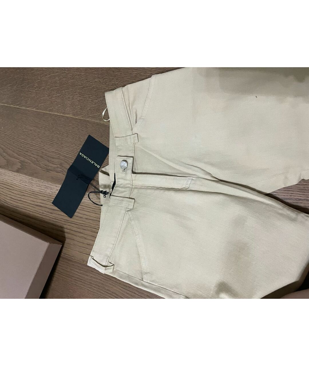 BALENCIAGA Бежевые хлопковые прямые джинсы, фото 2