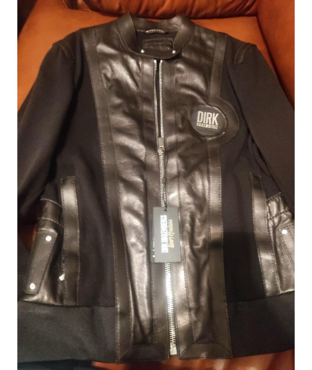 BIKKEMBERGS Черная кожаная куртка, фото 6