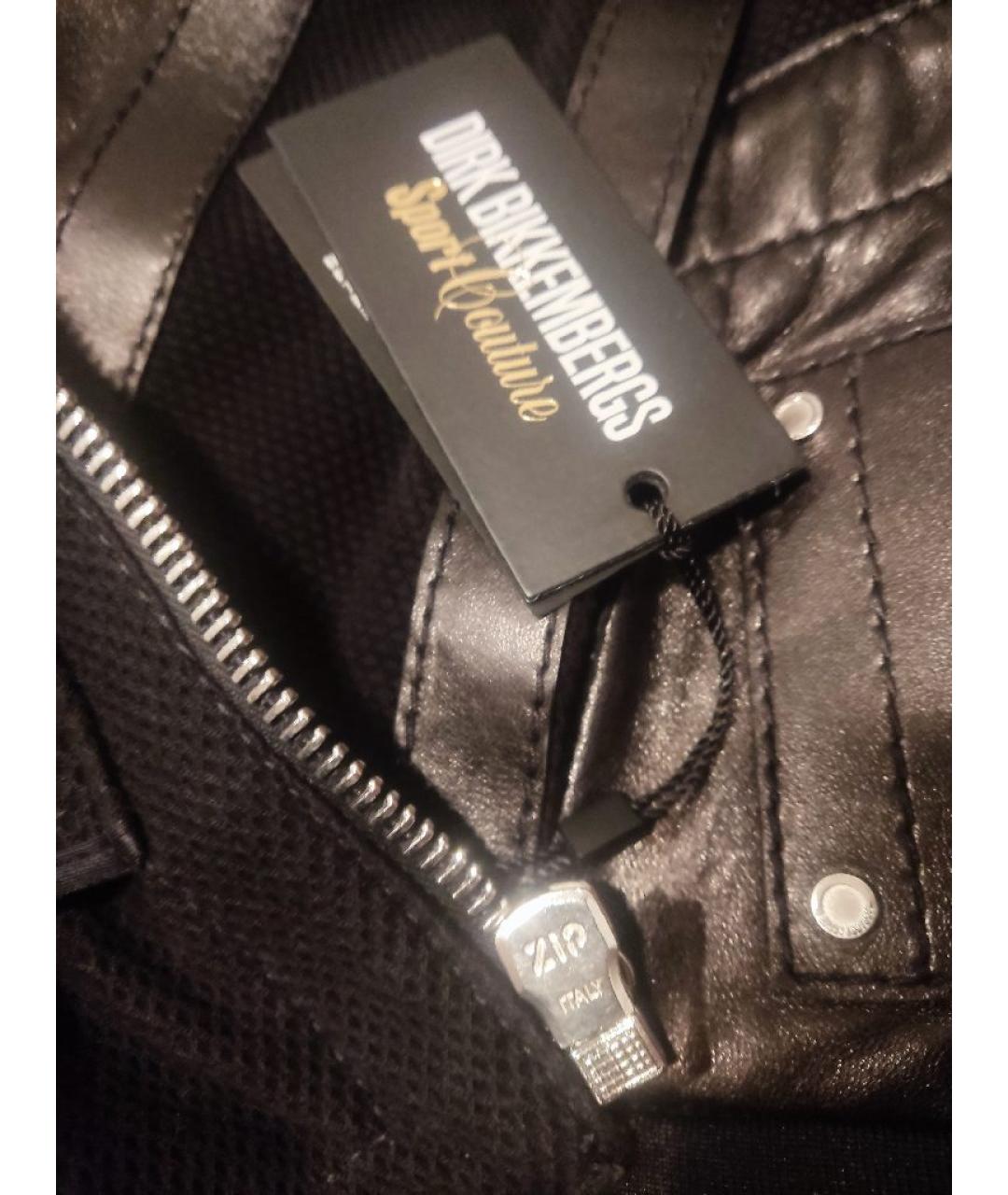 BIKKEMBERGS Черная кожаная куртка, фото 5