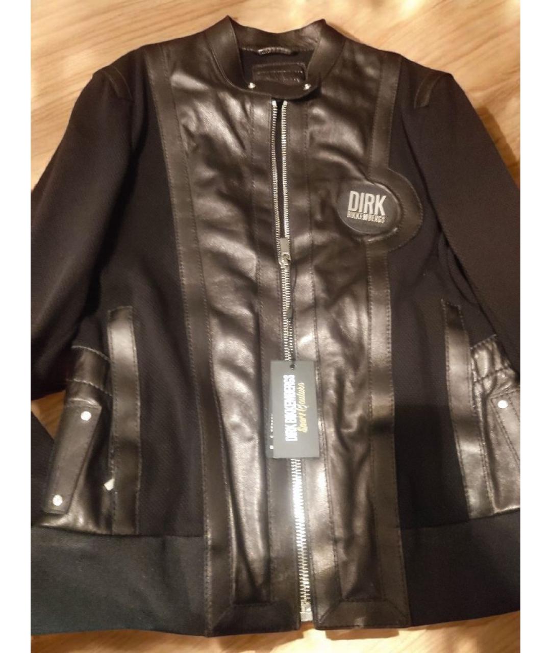 BIKKEMBERGS Черная кожаная куртка, фото 4