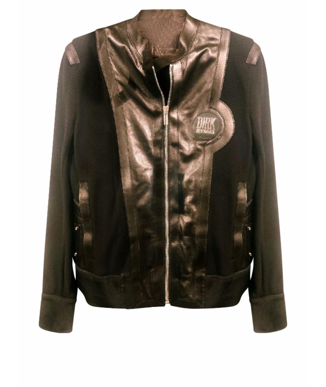 BIKKEMBERGS Черная кожаная куртка, фото 1