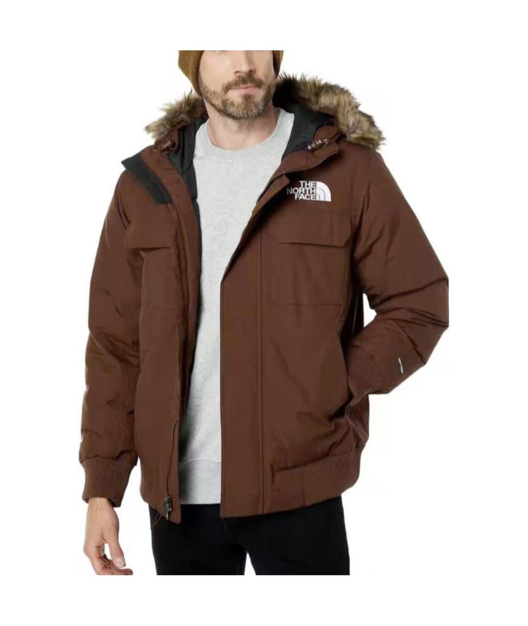 THE NORTH FACE Коричневый пуховик, фото 3