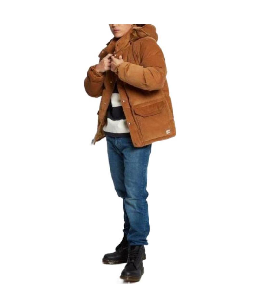 THE NORTH FACE Коричневый пуховик, фото 3