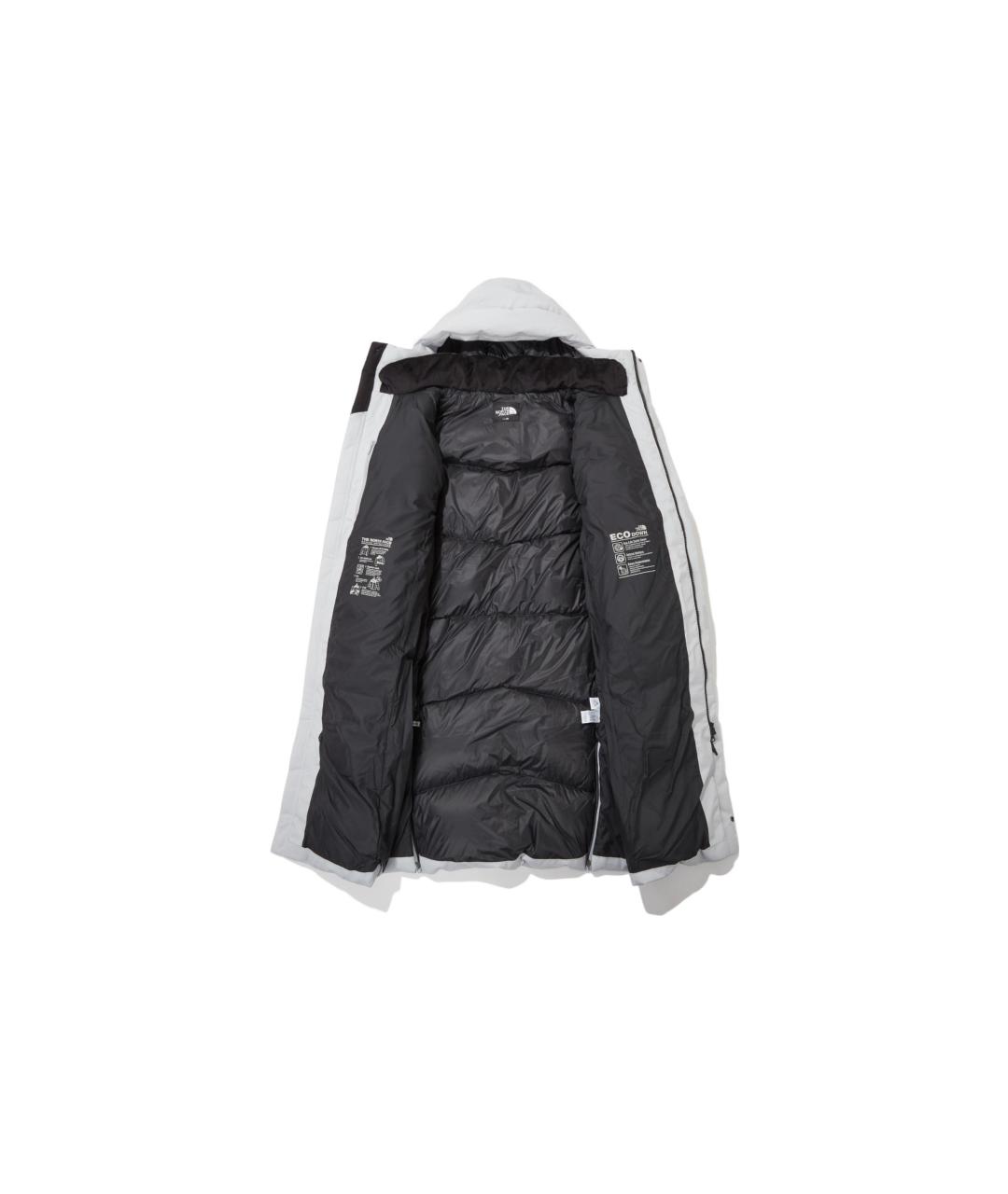 THE NORTH FACE Серый полиамидовый пуховик, фото 3