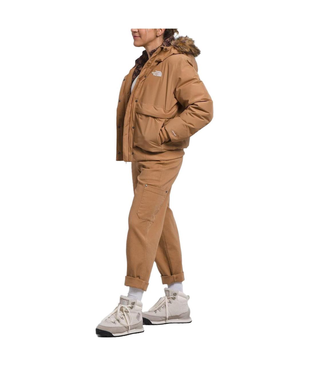 THE NORTH FACE Коричневый пуховик, фото 2