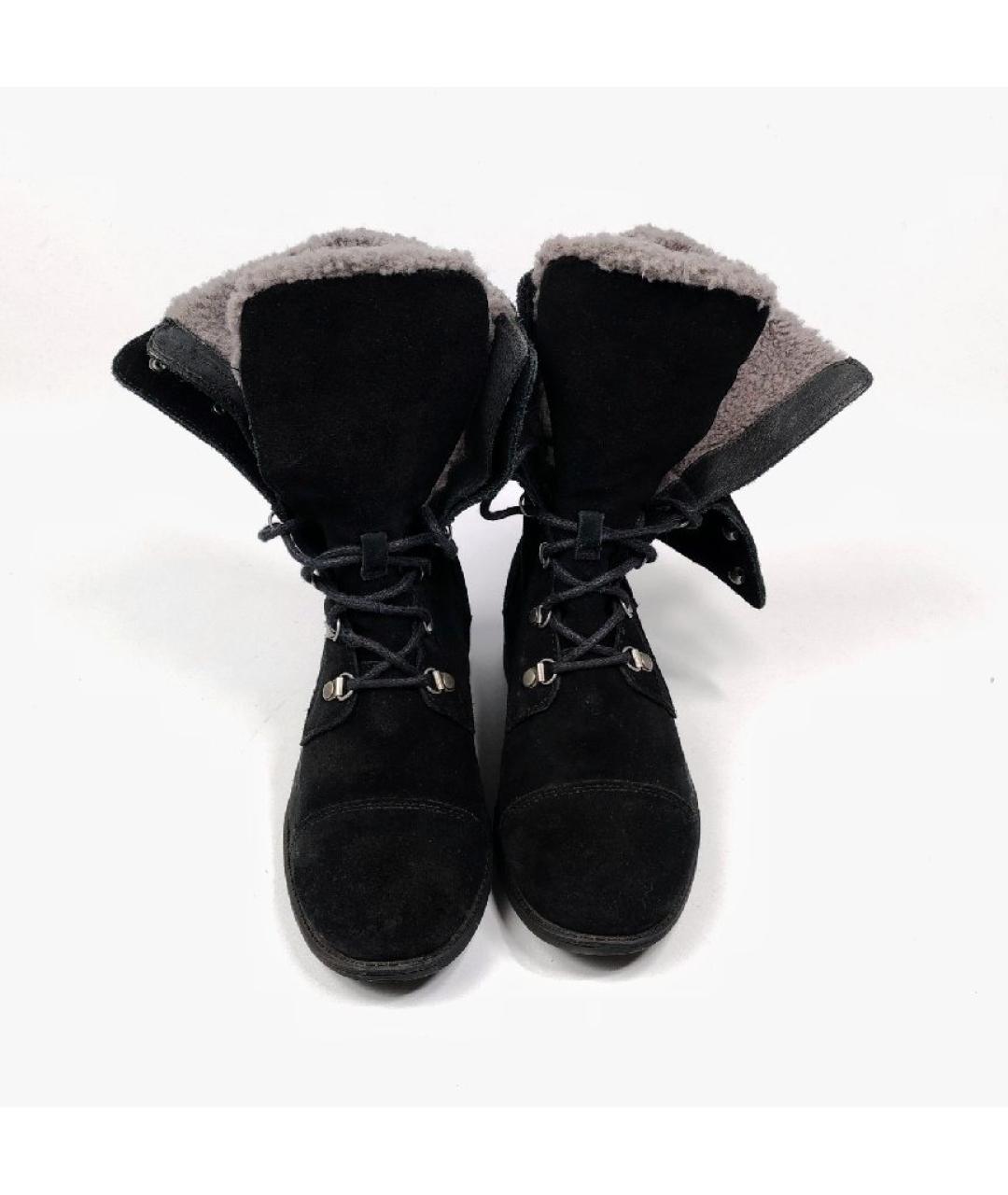 UGG AUSTRALIA Черные кожаные ботинки, фото 2