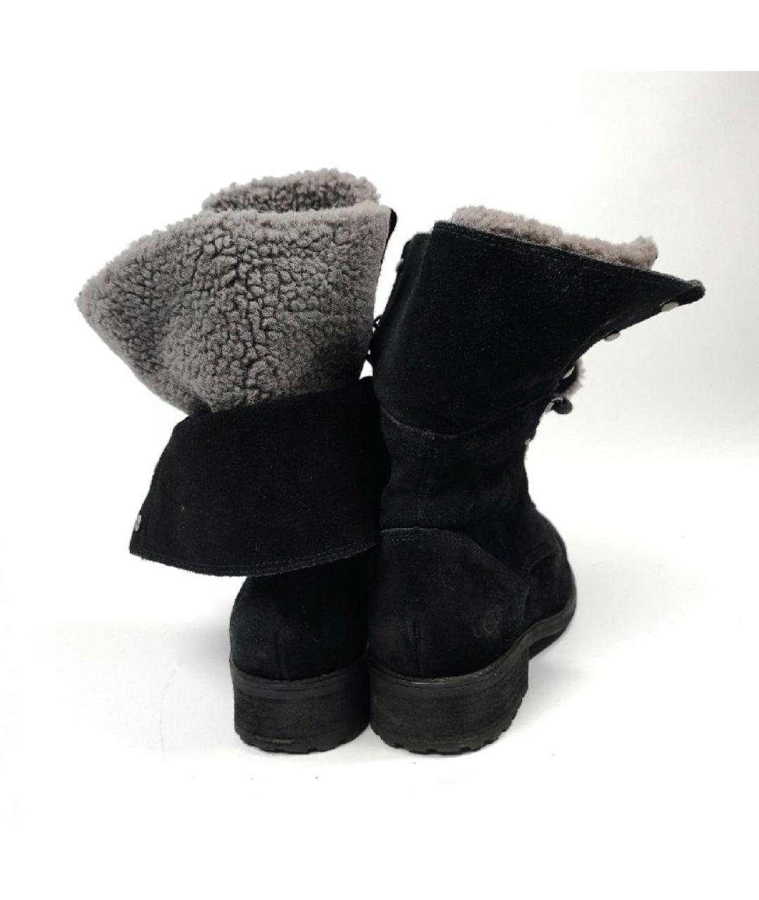 UGG AUSTRALIA Черные кожаные ботинки, фото 3