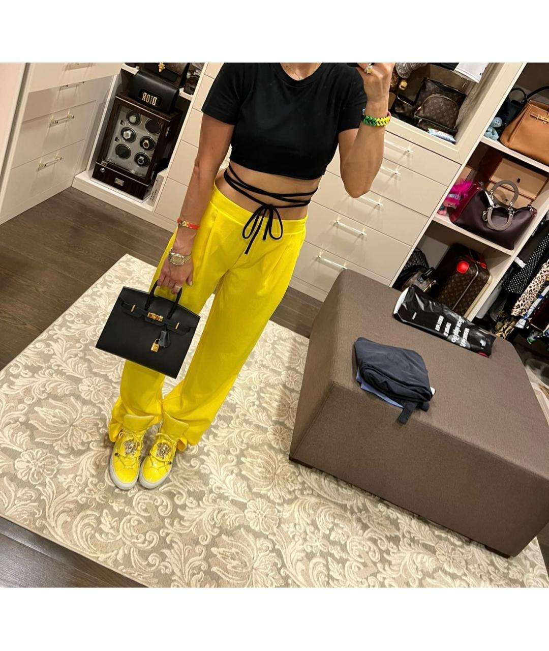 VERSACE Желтые кеды из лакированной кожи, фото 7