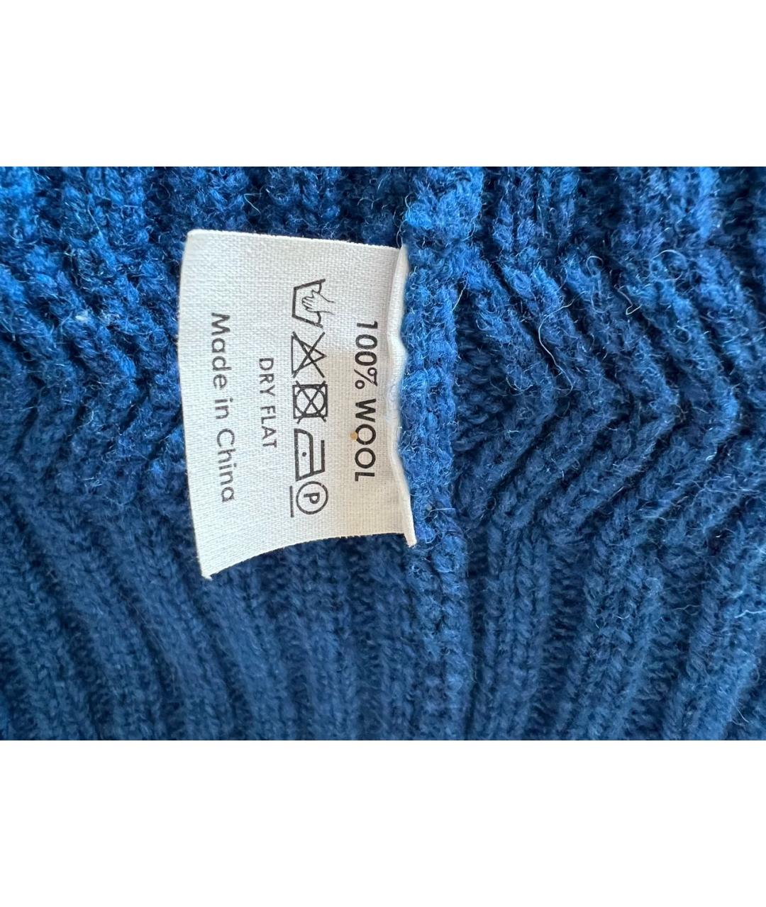 DRIES VAN NOTEN Синий шерстяной джемпер / свитер, фото 7