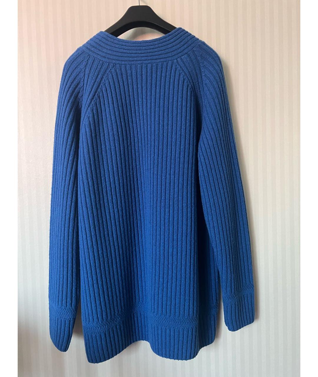 DRIES VAN NOTEN Синий шерстяной джемпер / свитер, фото 2