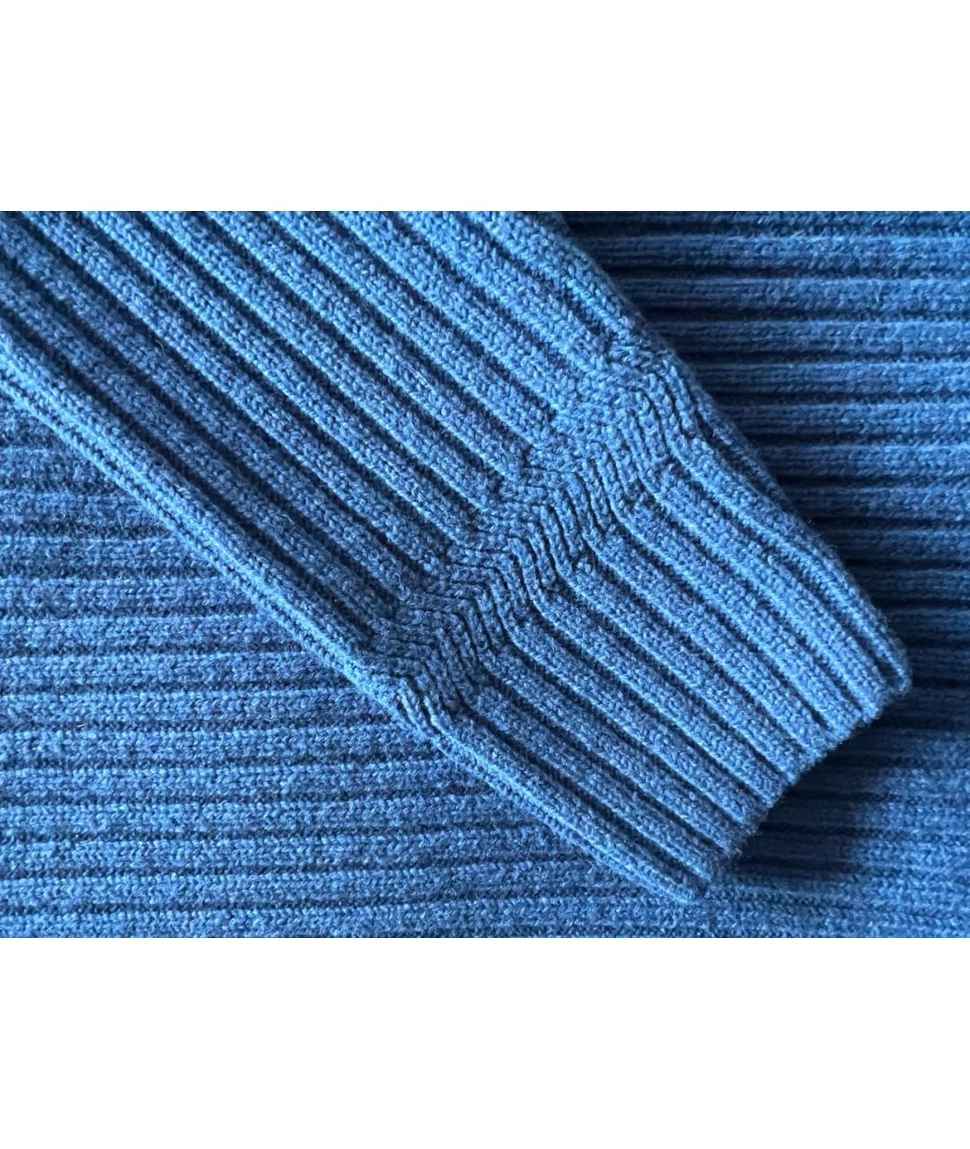 DRIES VAN NOTEN Синий шерстяной джемпер / свитер, фото 5