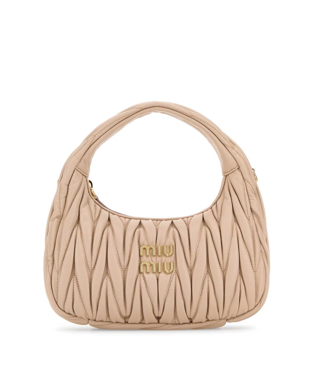 MIU MIU Розовая кожаная сумка с короткими ручками, фото 1