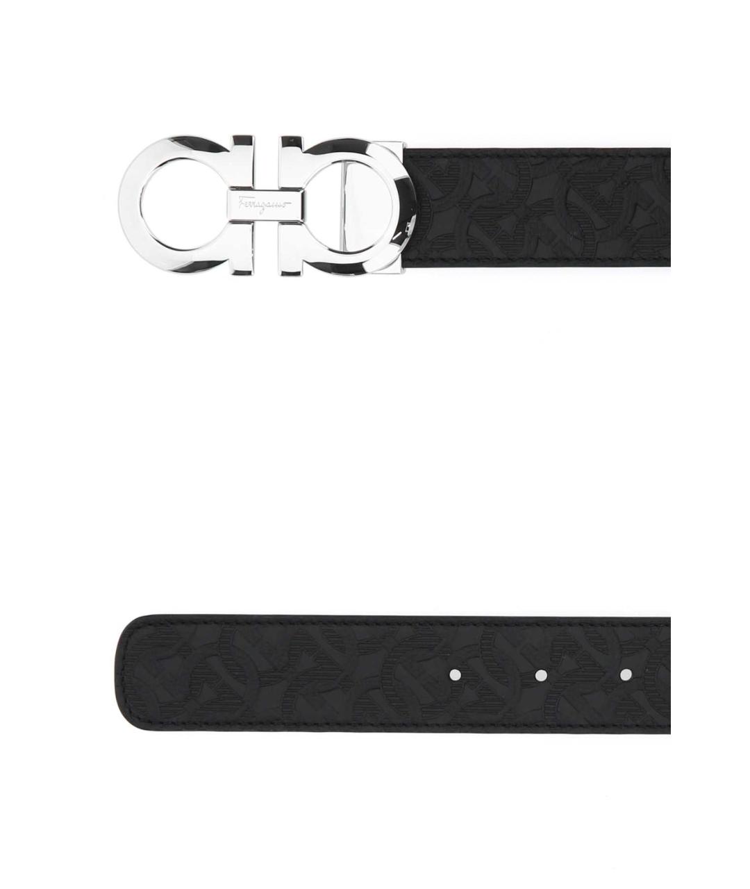 FERRAGAMO Черный кожаный ремень, фото 2