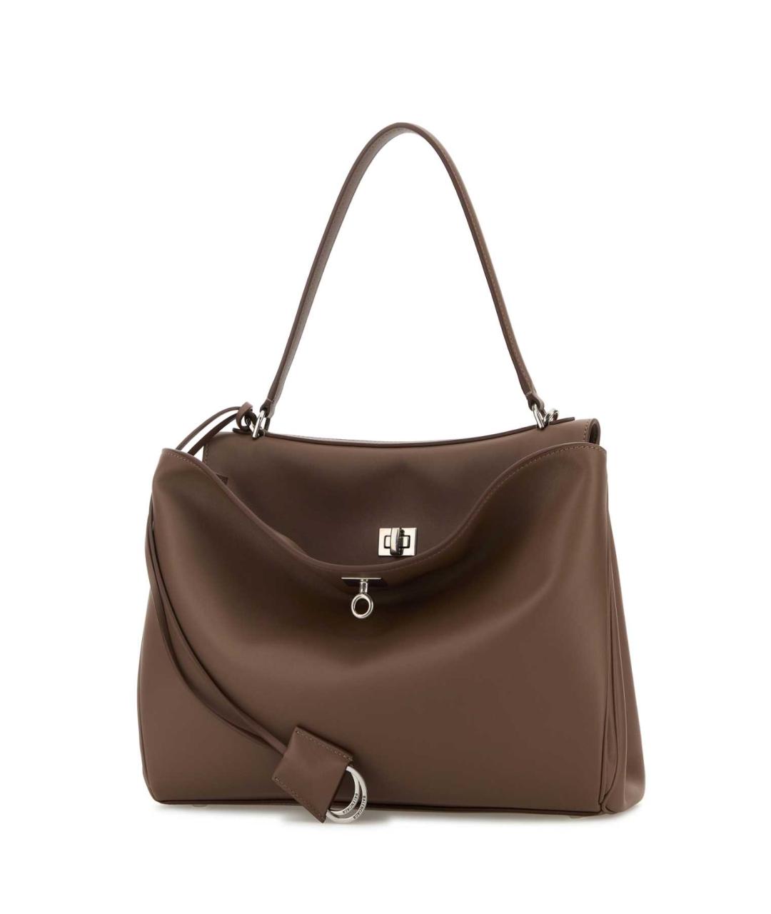 BALENCIAGA Коричневая кожаная сумка тоут, фото 2